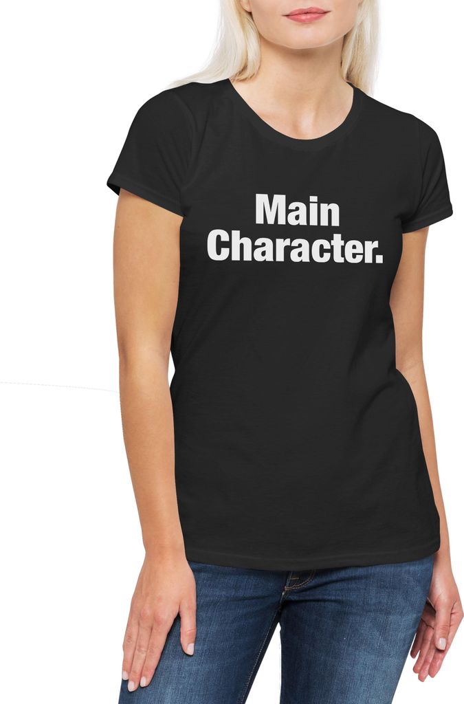 Urban Backwoods Main Character, Damen T-Shirt, Farbe: Schwarz, Größe: 3XL