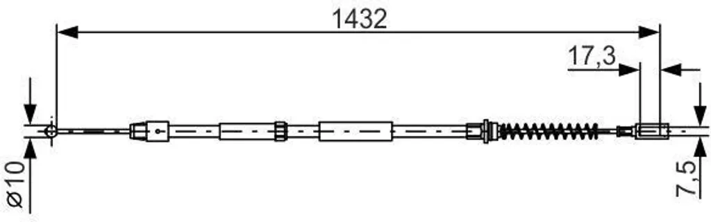 Câble de frein grippé ? Remplacez par le Bosch 1 987 482 034 pour Crafter