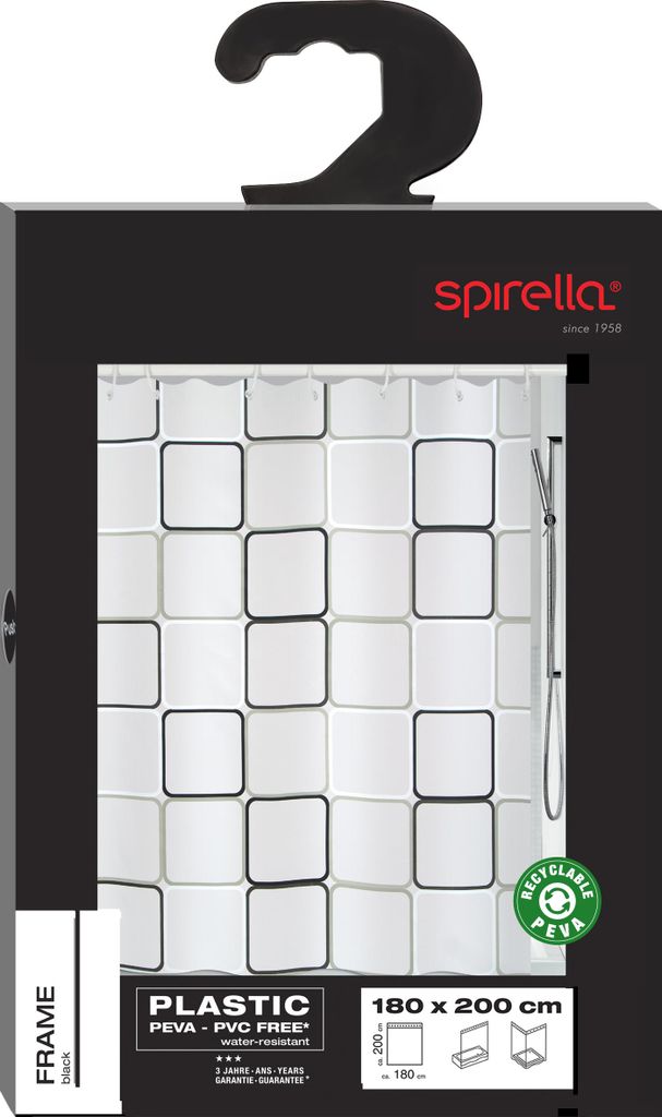 spirella Duschvorhang Frame 180x200