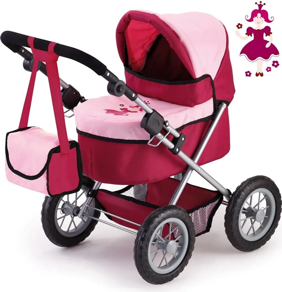 Poussette Poupée Bordeaux et Or Princesse Design 13014AA Bayer Design