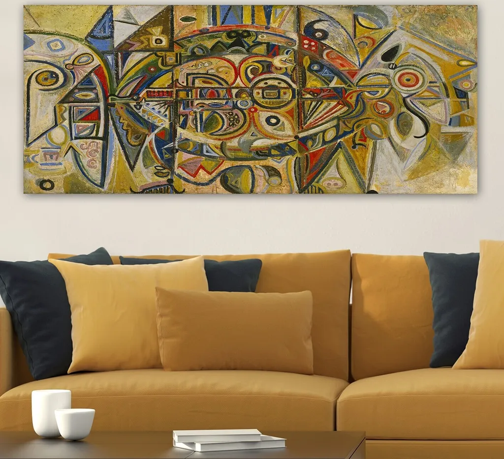Tableau sur toile Wallity YTYMDRN145_50120 ERN1833 Coloré 50 x 120 cm