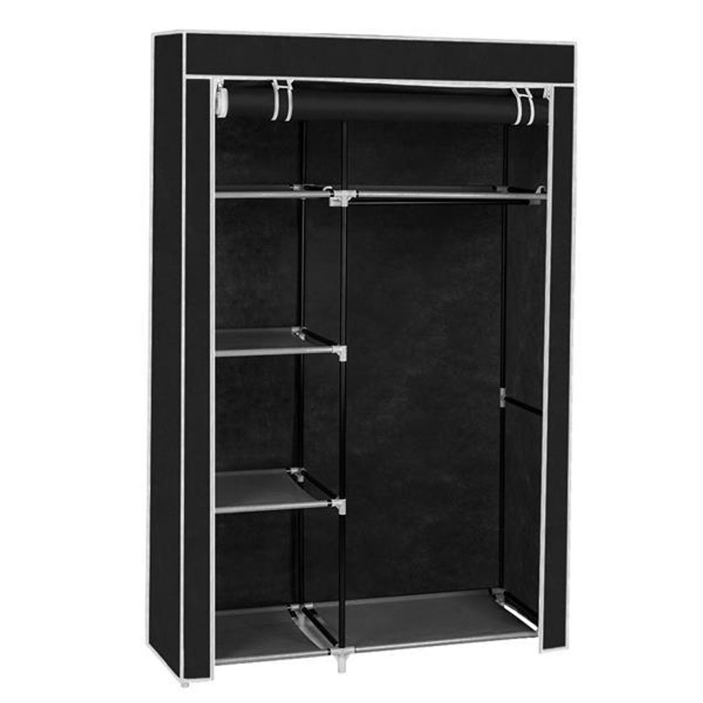 Kleiderschrank aus Vliesstoff mit 16 Fächern – tragbarer Kleiderschrank – Aufbewahrungsregal – 4 Ebenen, 6 Fächer – 104,5 x 45,5 x 158 cm...