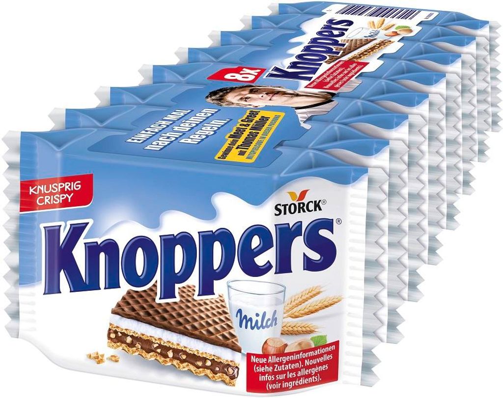 Storck Knoppers pyszny krem z orzechów laskowych 8 sztuk Zdjęcie produktu 