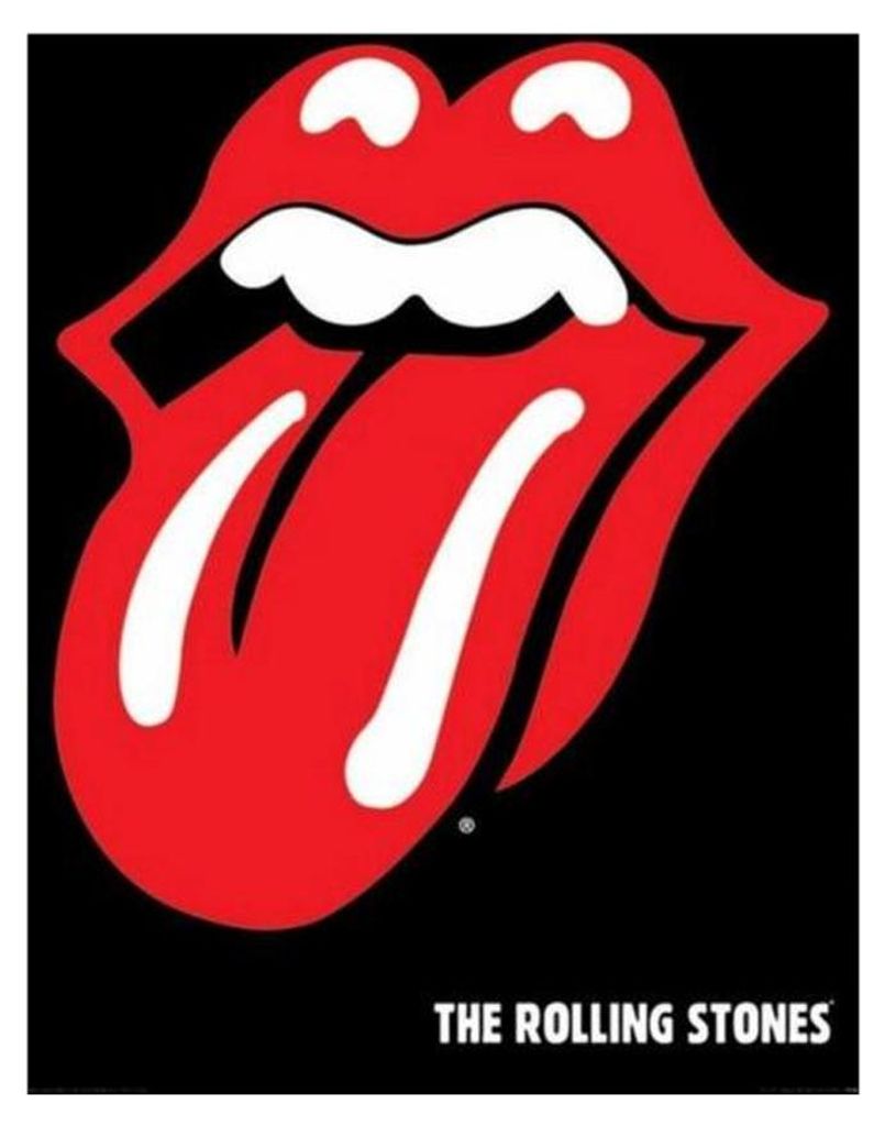 The Rolling Stones - "Lips" Maxi-Poster CD1467 (Einheitsgröße) (Schwarz/Rot)