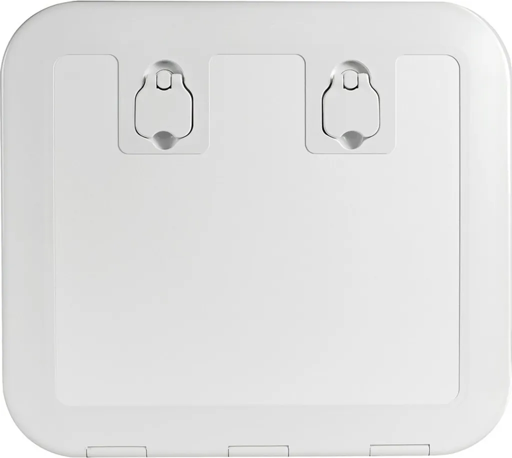 Trappe d'inspection affleurante RAL 9010 520 x 465 mm en acier blanc