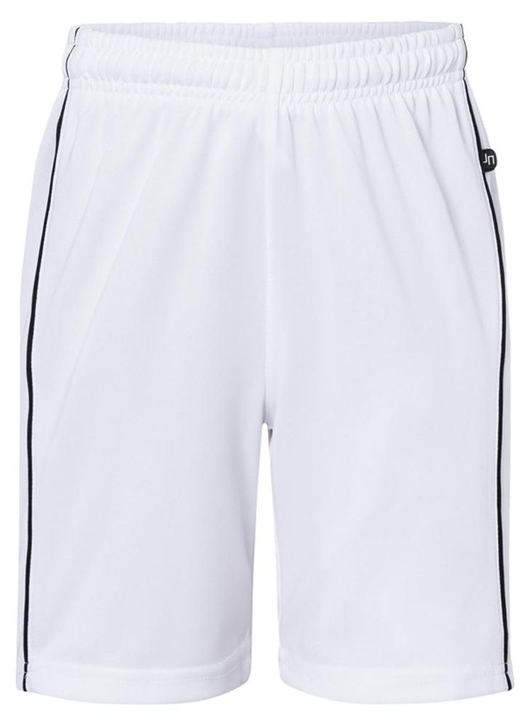 James and Nicholson - "Basic Team" Shorts für Kinder LT2782 (104) (Weiß/Schwarz)