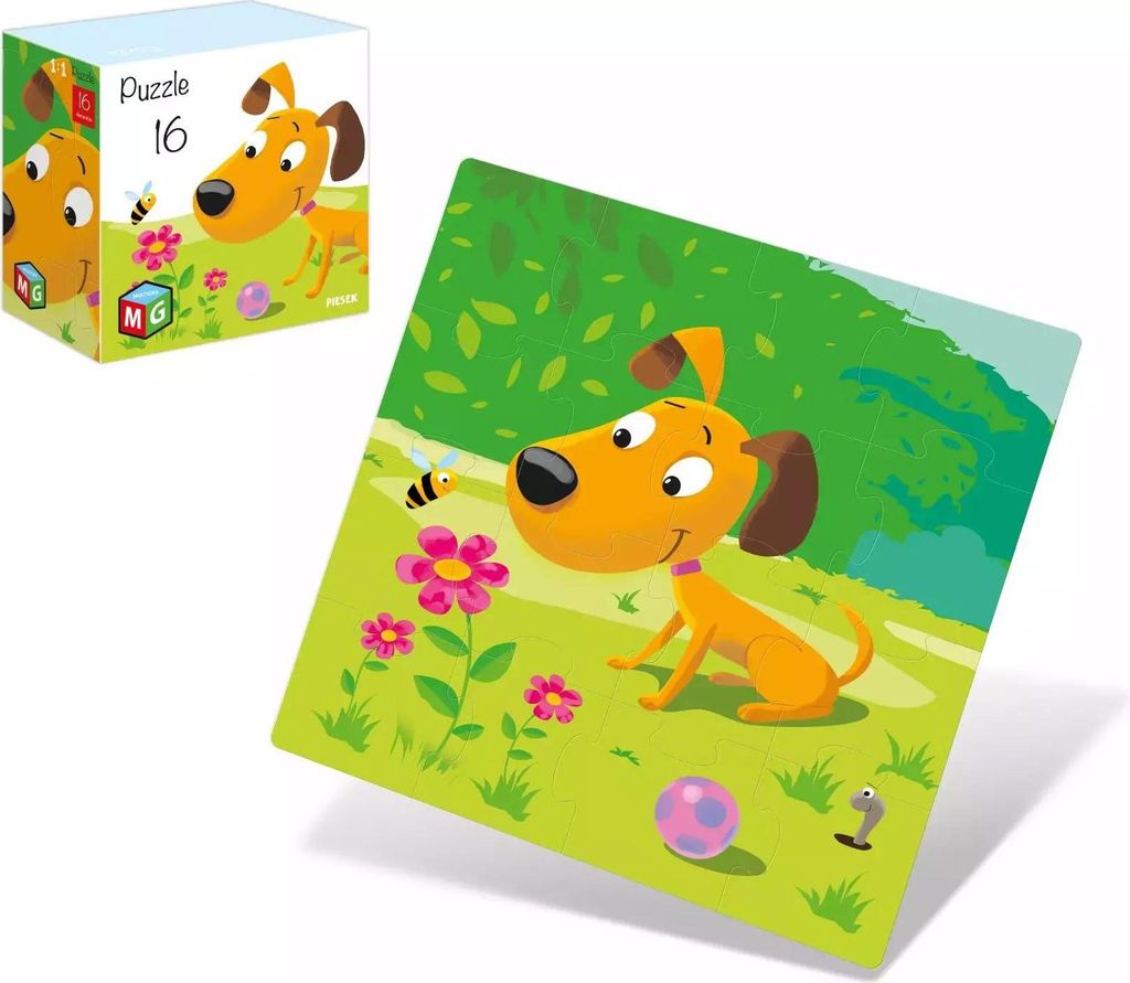 MULTIGRA Puzzle 16 Teile Hund 05648