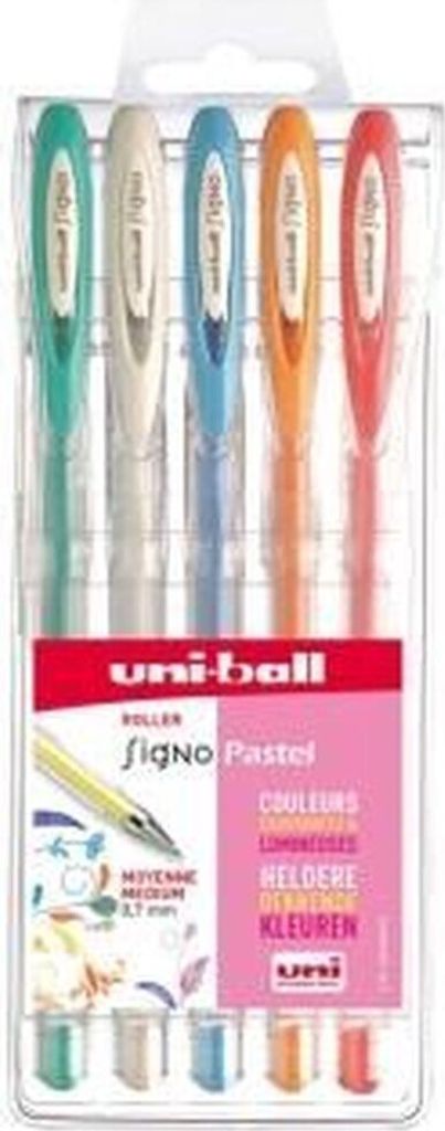 Uni-Ball Uni Signo Gelstift-Set 5 Pastell 0,7 mm