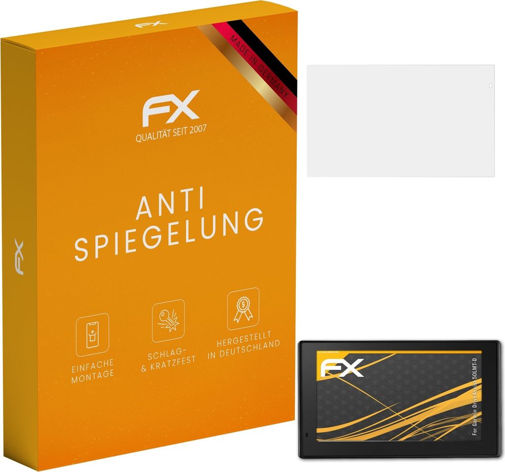 atFoliX FX-Antireflex 3x Schutzfolie kompatibel mit Garmin DriveAssist 50LMT-D Displayfolie
