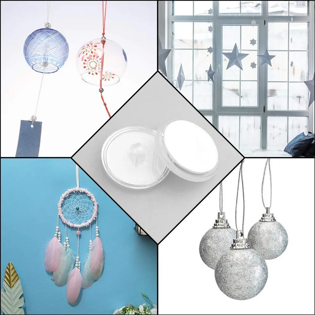 Finis les trous au plafond ! 30 crochets adhésifs transparents DIY