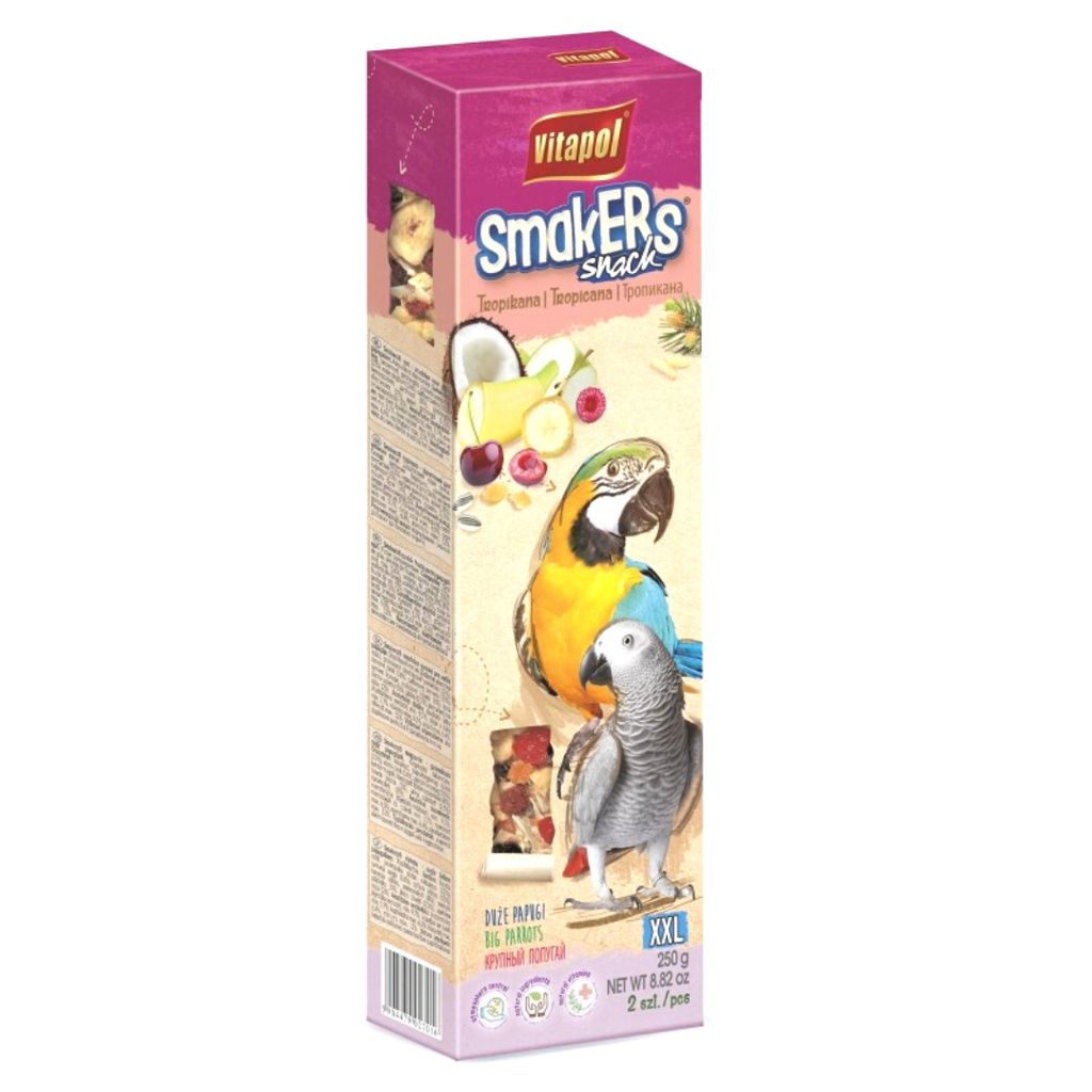 Vitapol Tropicana - Premium Futter Für Große Papageien, 250G, Handgefertigt, Mit Tropischen Früchten Vitapol Tropicana Futter Für Große Papag...