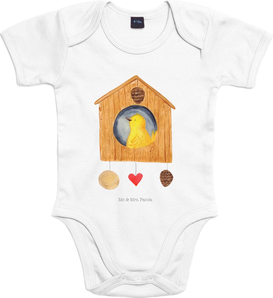 Mr. & Mrs. Panda overall baby Vogel Haus 3. - 6. Monat - Heather Grey - Geschenk, Familie, babykleidung body, Zuhause, Strampler, Babybody, Vogelha...