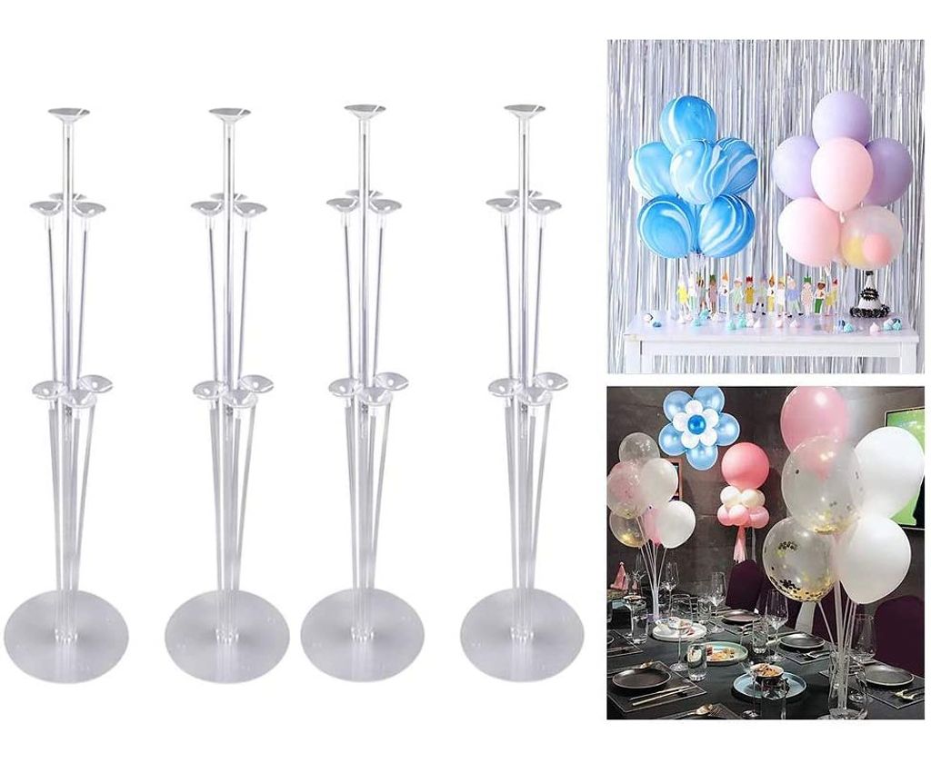 Luftballon Ständer Ballon Halter Kunststoffstäbe Runde Halterung Party Hochzeit