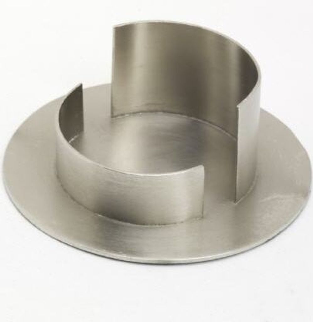 Kerzenhalter Messing, silber, Innen Ø 6 cm matt Produktbild 
