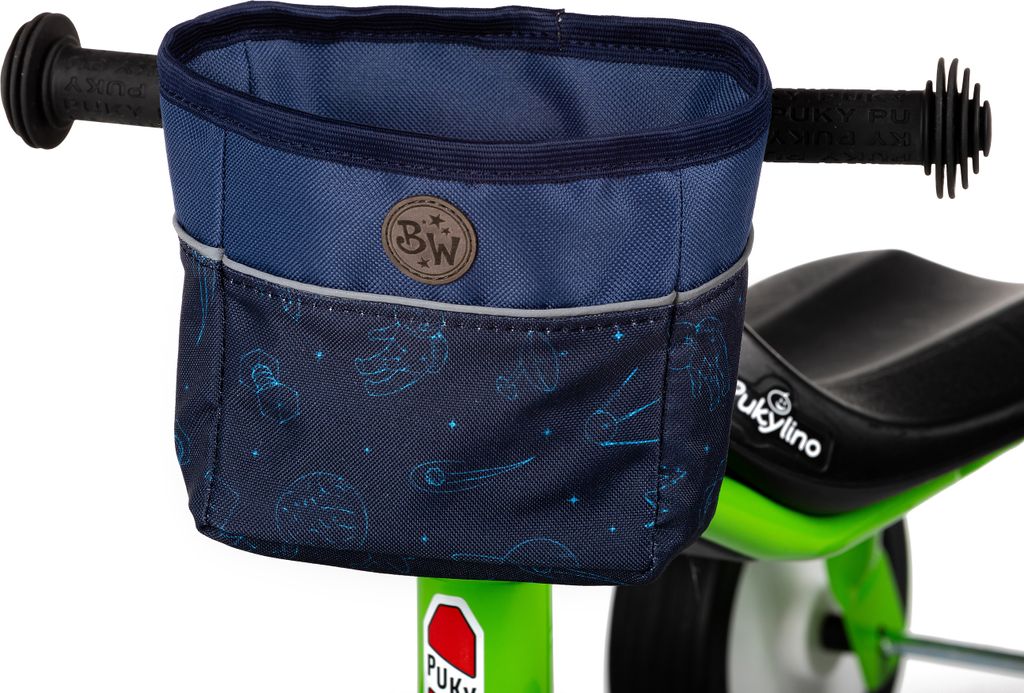 BAMBINIWELT Lenkerkorb für Kinder Lenkertasche kompatibel mit Pukylino Wutsch Fitsch Puky OFFEN für Dreirad Laufrad Rutschfahrzeuge (Modell 22)