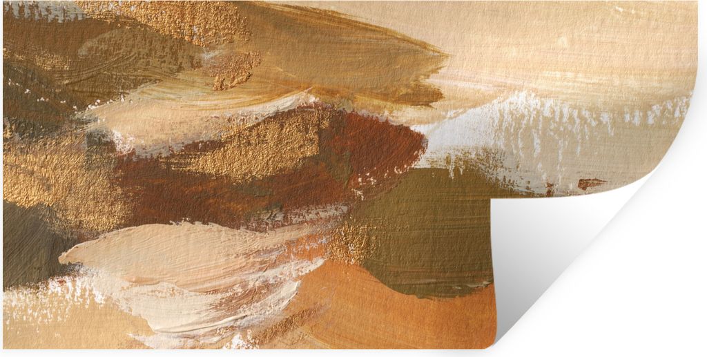 MuchoWow Wandtattoo Wandsticker Wandaufkleber Farbe - Herbst - Braun 160x80 cm Selbstklebend und Repositionierbar - Sticker - Dekorfolie