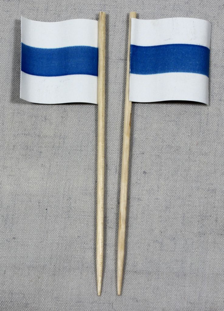 Party-Picker Flagge Zug Kanton Schweiz Papierfähnchen in Spitzenqualität 25 Stück Beutel