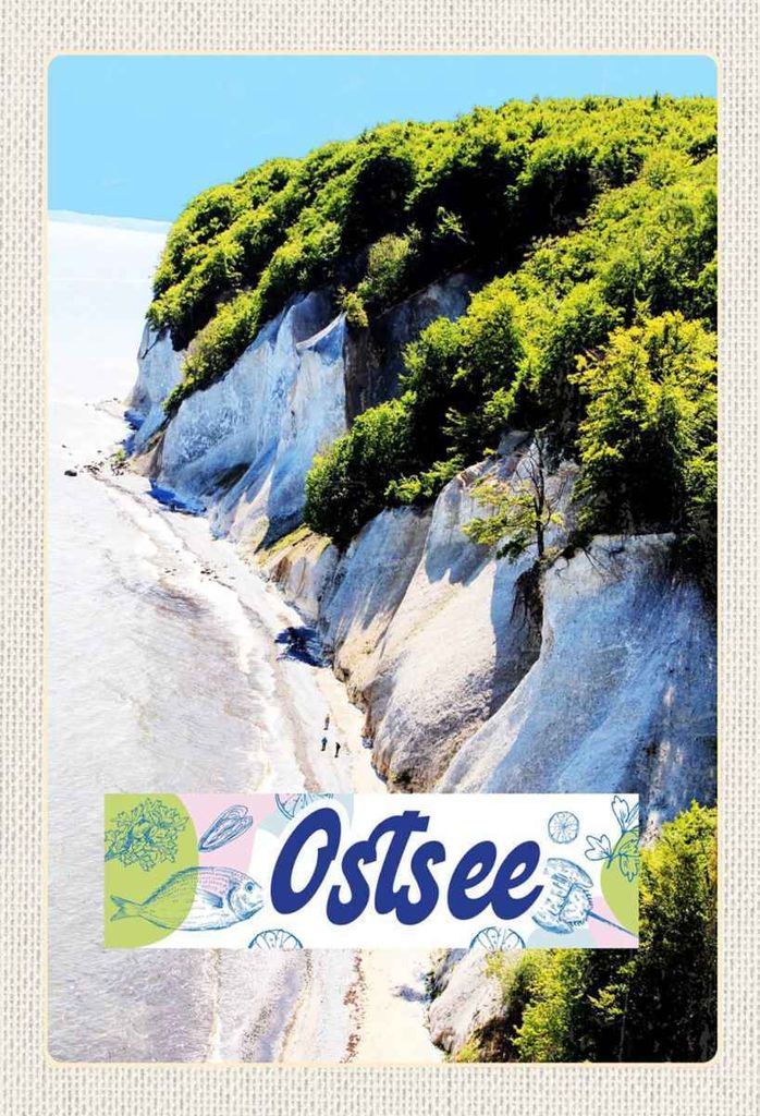 vianmo Holzschild 30x20 cm Ostsee Strand Natur Wälder Gebirge Bildmotiv Reisemotiv Abenteuer Reisen