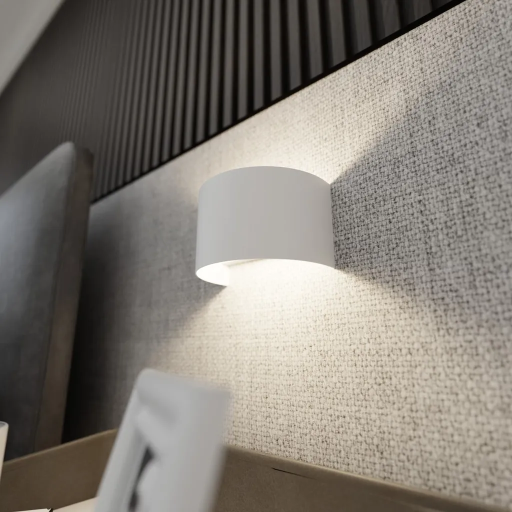 Applique murale design métal blanc XANDER à éclairage indirect G9 - 5