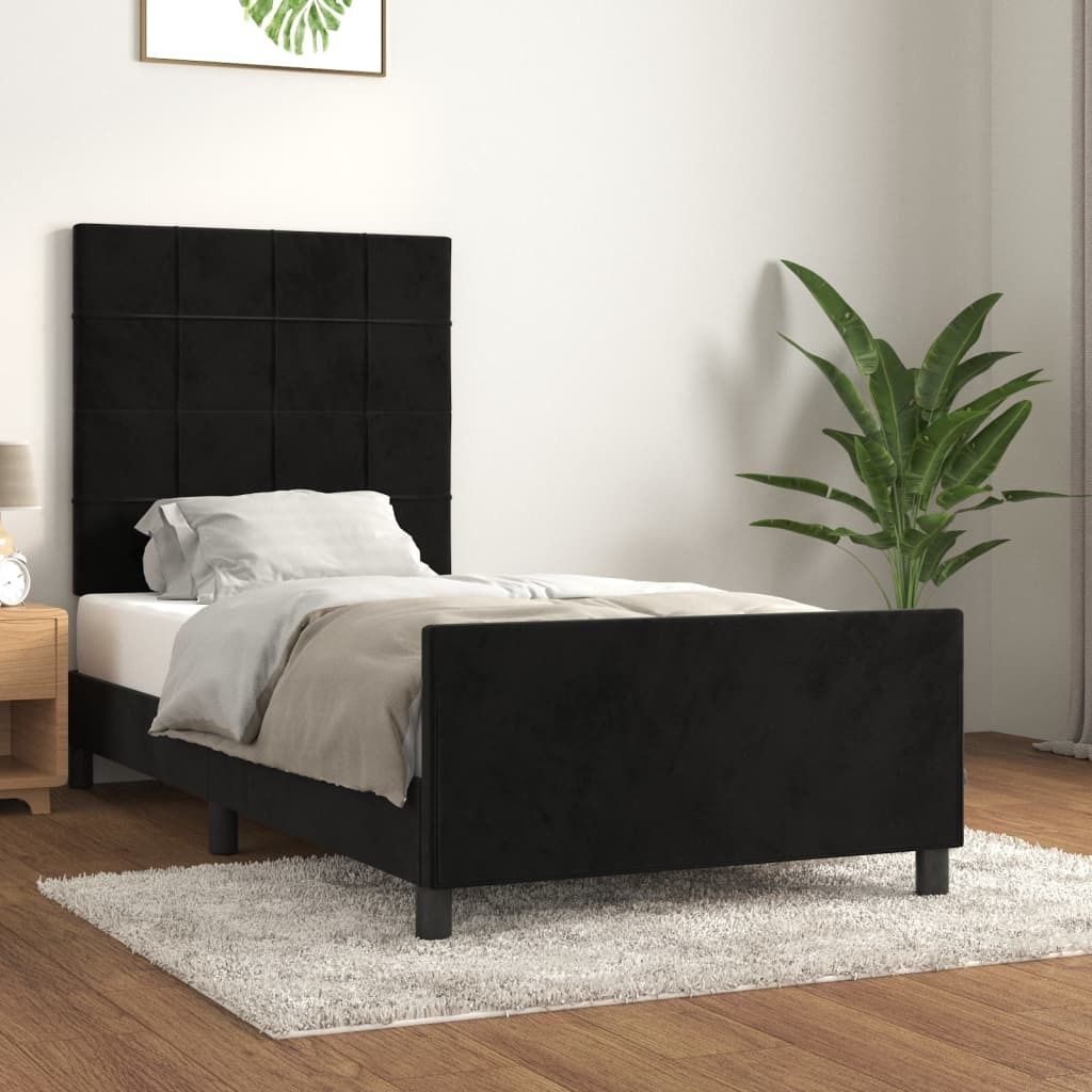 Maison Exclusive - Bettgestell ohne Matratze Schwarz 100x200 cm Samt