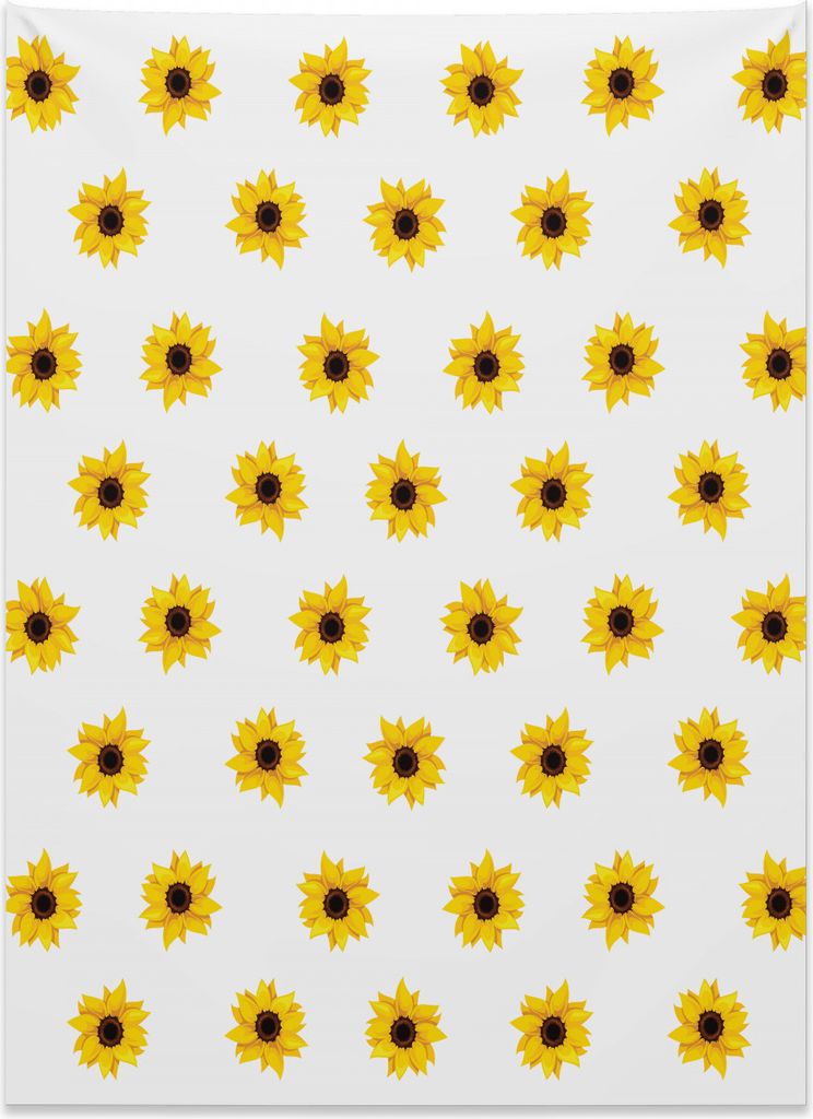 Abakuhaus Gelb Wandteppich, Sonnenblume-Muster-Natur aus Weiches Mikrofaser Stoff Kein Verblassen Klare Farben Waschbar, 110 x 150 cm, Gelb