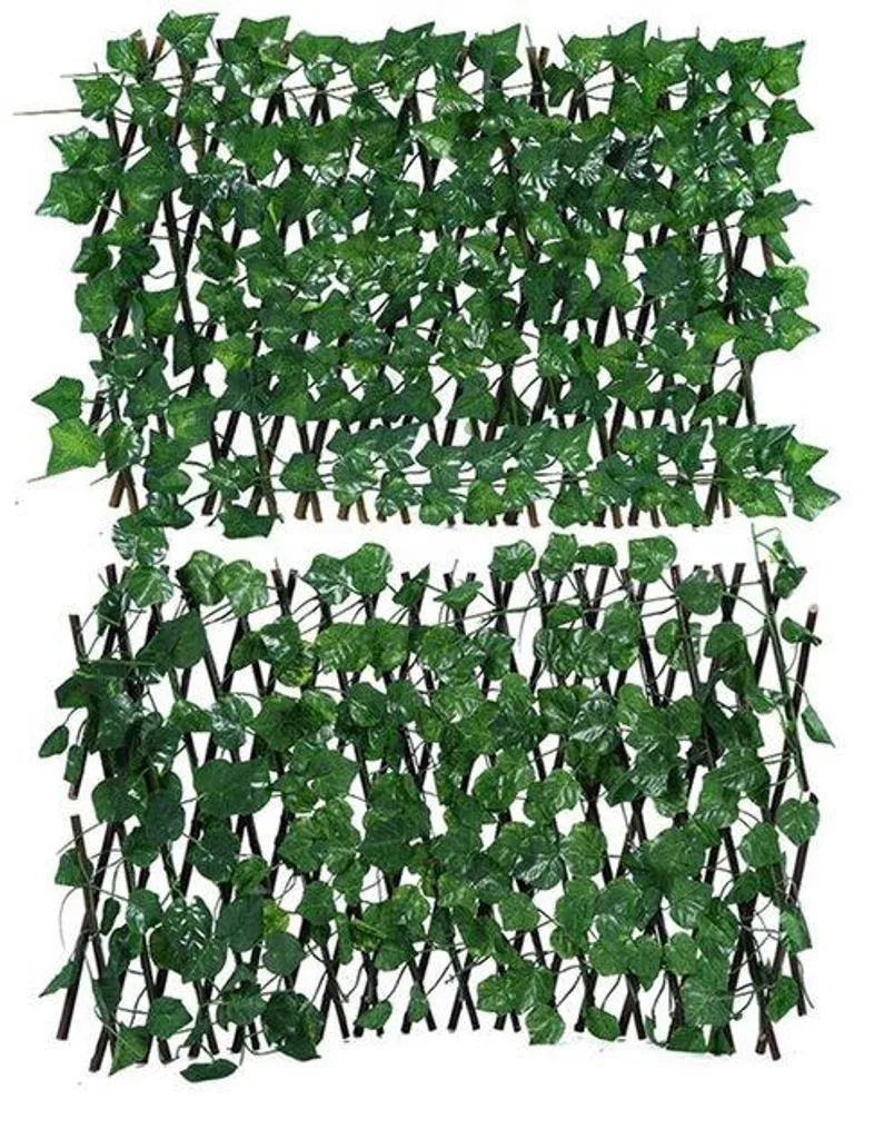 Haie artificielle noire haute densité anti-UV pour clôture de jardin