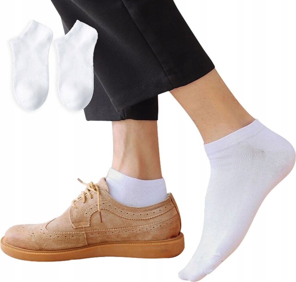 FUSSSOCKEN 100% BAUMWOLLE Bequeme UNI Baumwolle 38-44 WEISS Produktbild 