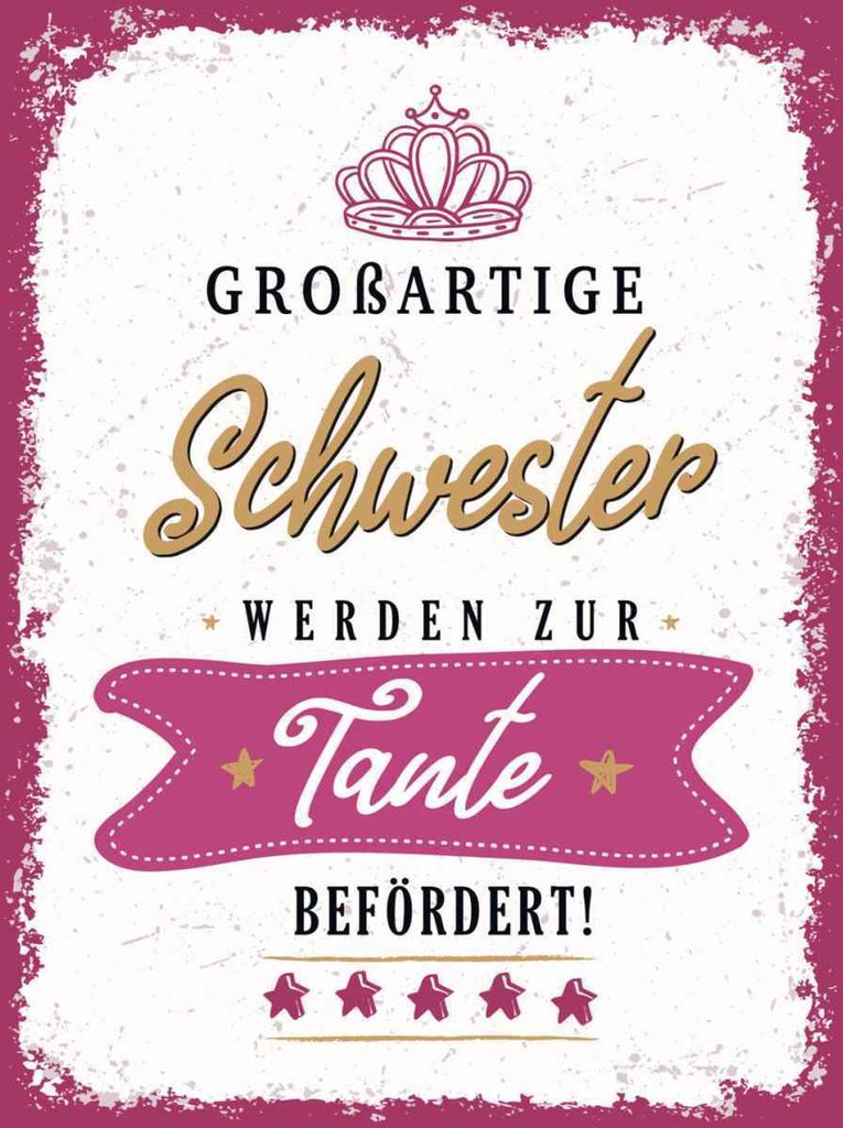 vianmo Holzschild 40x30 cm Großartige Schwester werden zur Produktbild 