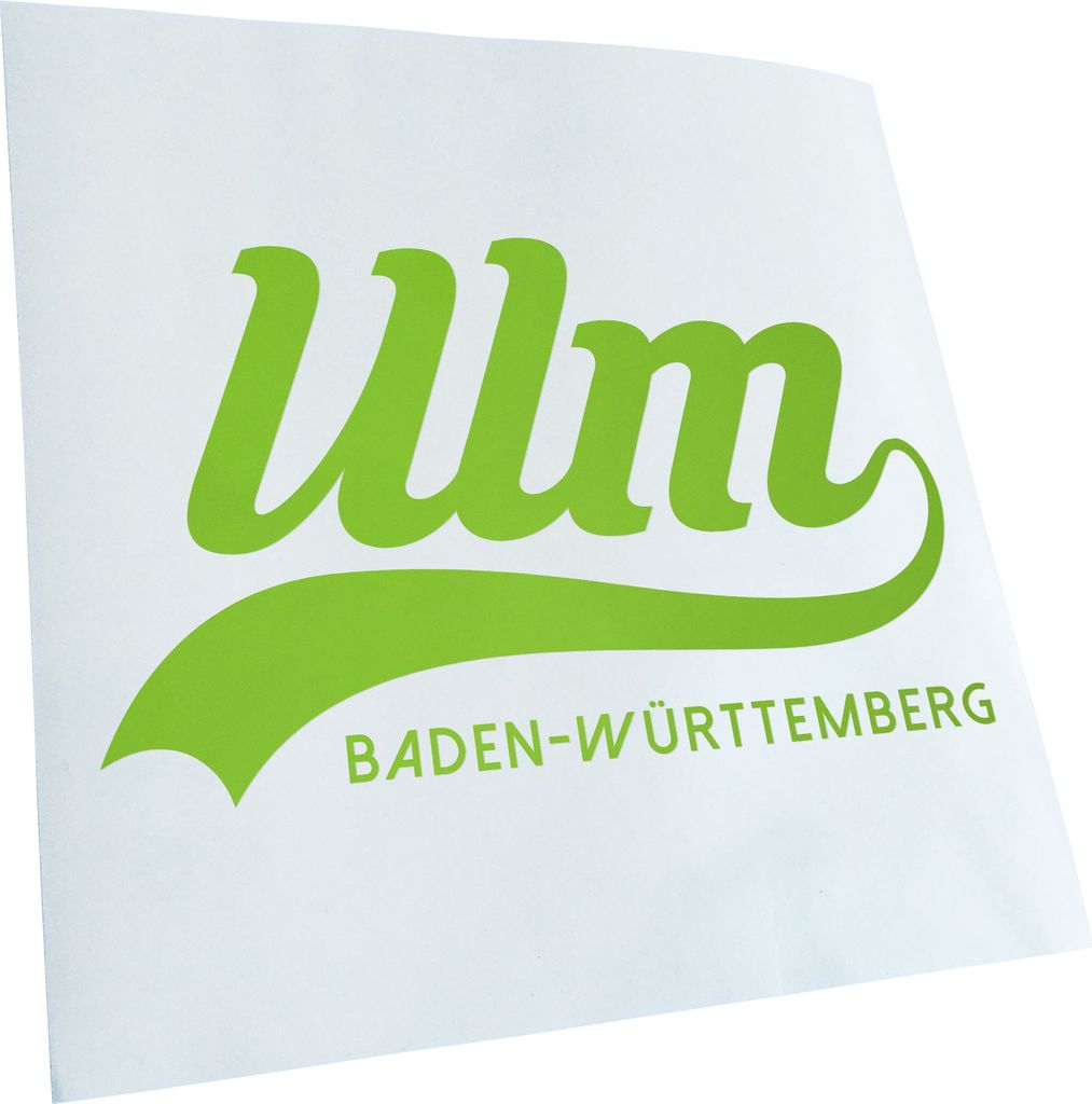 Kiwistar - Autoaufkleber - Ulm Baden-Württemberg - Lindgrün - 40x24cm - Aufkleber für Auto, Laptop, Fahrrad, LKW, Motorrad mehrfarbig JDM Decal ...