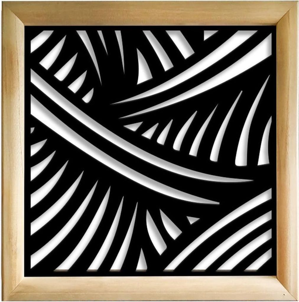FASCE - Moduli Decorativi in holz e PVC 73x73 cm schwarz
