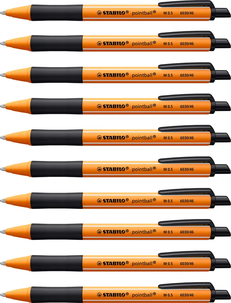 Penna STABILO pointball Nero 0.5mm: Ricaricabile e Retrattile per Ufficio