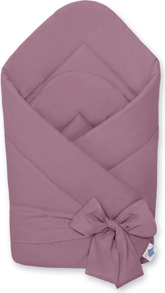 Doppelseitiges Babytragetuch aus weicher Baumwolle mit Bändern - Retro-Rosa