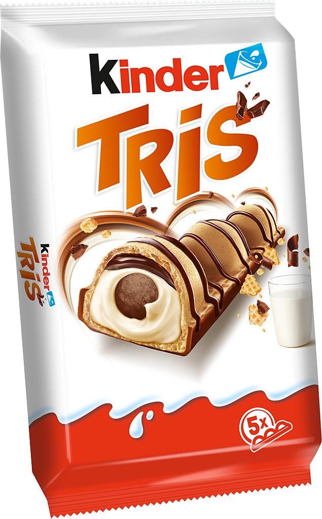 Kinder TRIS 5er Riegel – Gefüllte Waffel mit Milchcreme, Produktbild 