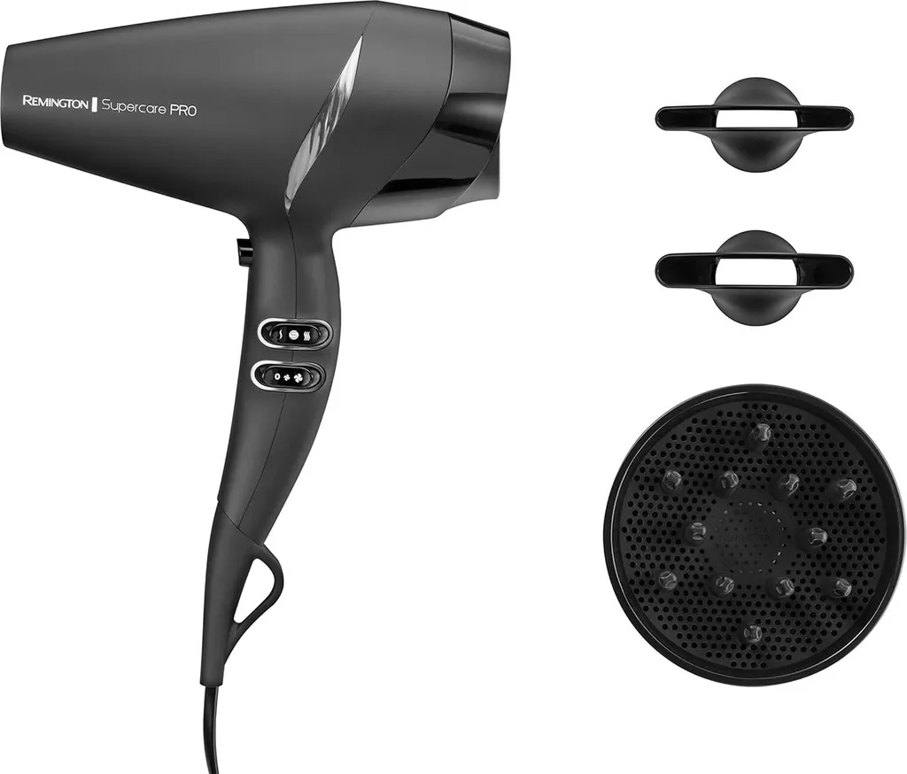Asciugacapelli professionale ionico Remington [controllo laterale potente e professionale] tecnologia SupercarePro (2200W, 130km/h, 3 accessori per lo styling, motore AC a lunga durata per parrucchieri) AC7250 [Esclusiva Amazon] - 3