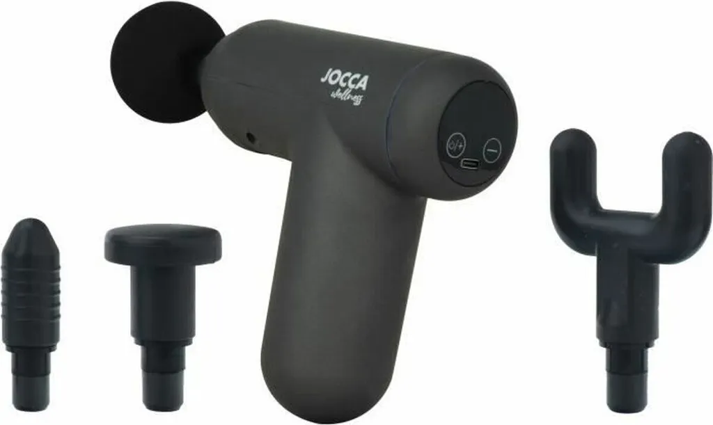 Jocca Pistolet de Massage Percussion, 6 Vitesses et 4 Têtes Interchangeables