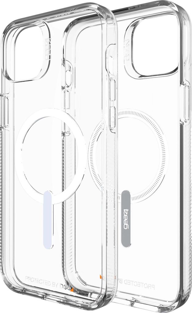 GEAR4 Crystal Palace Snap MagSafe Case fr Apple iPhone 14 Plus / 15 Plus (transparent)