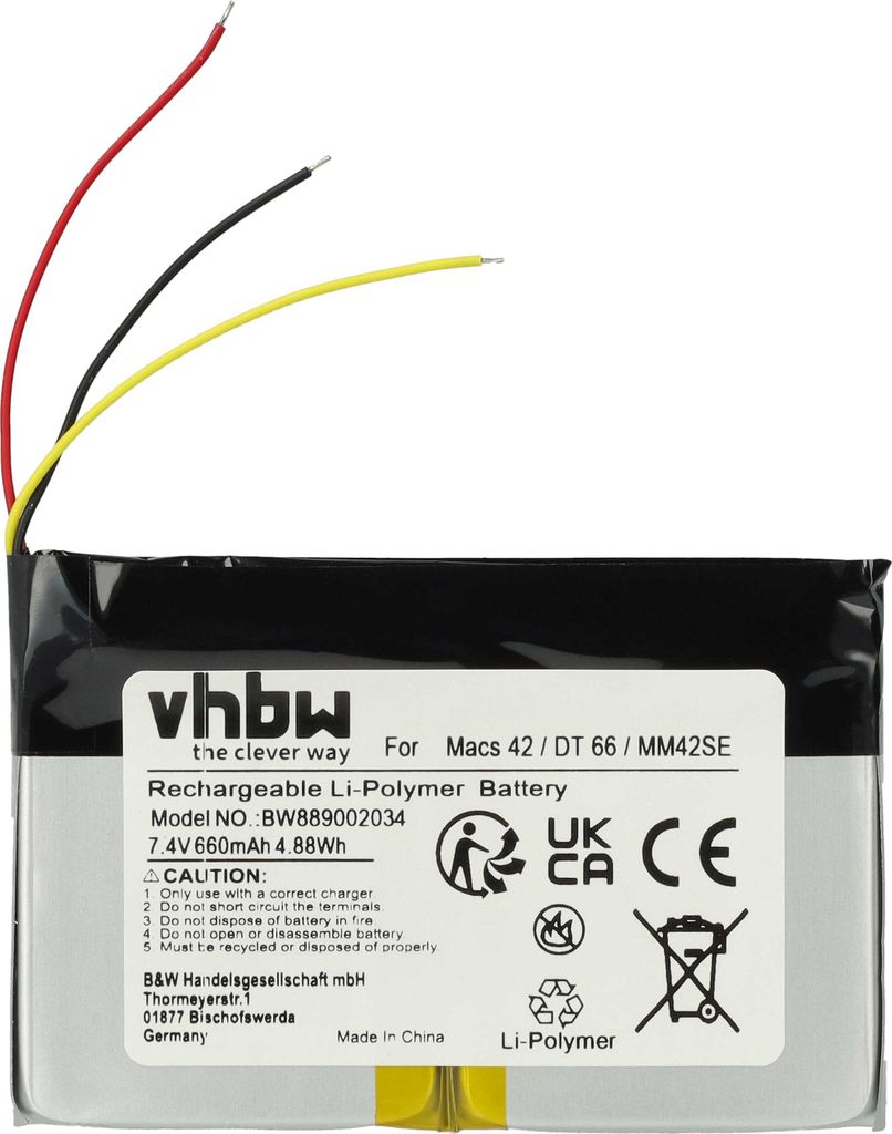 vhbw Akku kompatibel mit Hella Gutmann MM42, DT66, Mega Produktbild 