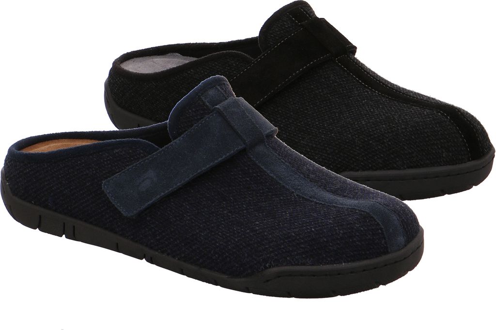 Rohde 6653 Mantua Schuhe Herren Pantoffeln Hausschuhe Weite G , Größe:40 EU, Farbe:Blau
