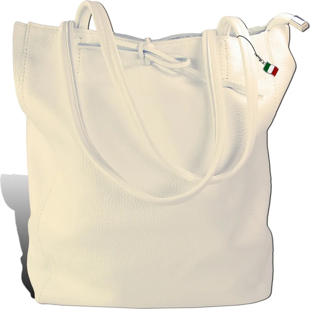 Florence D2OTM107I Sac en cuir beige : Finition shopper luxe et pratique