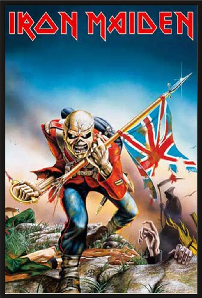Déco murale rock Iron Maiden avec grand cadre noir interchangeable Shinsuke