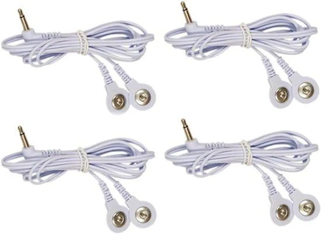Câbles d'électrodes 3,5 mm - Jeu de 4 fils de connexion pour TENS EMS