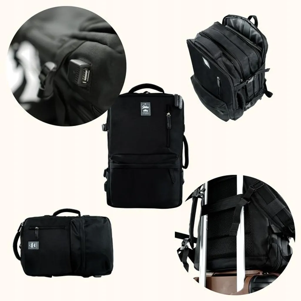 Sac à dos Solier noir imperméable et résistant modèle PLECAKFV06 original - 21
