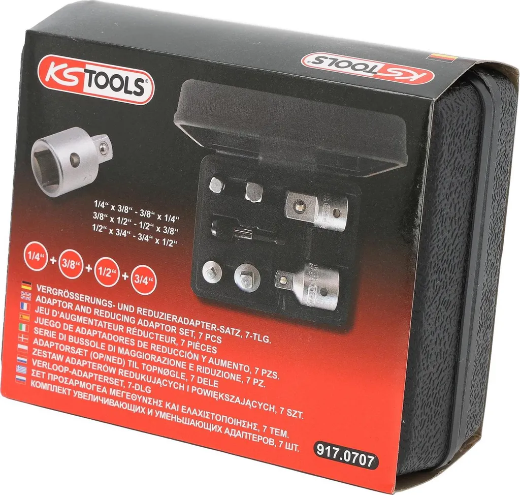 KS Tools 917.0707 Set 7 Pezzi Adattatori e Riduzioni per Bussole Prof - 11