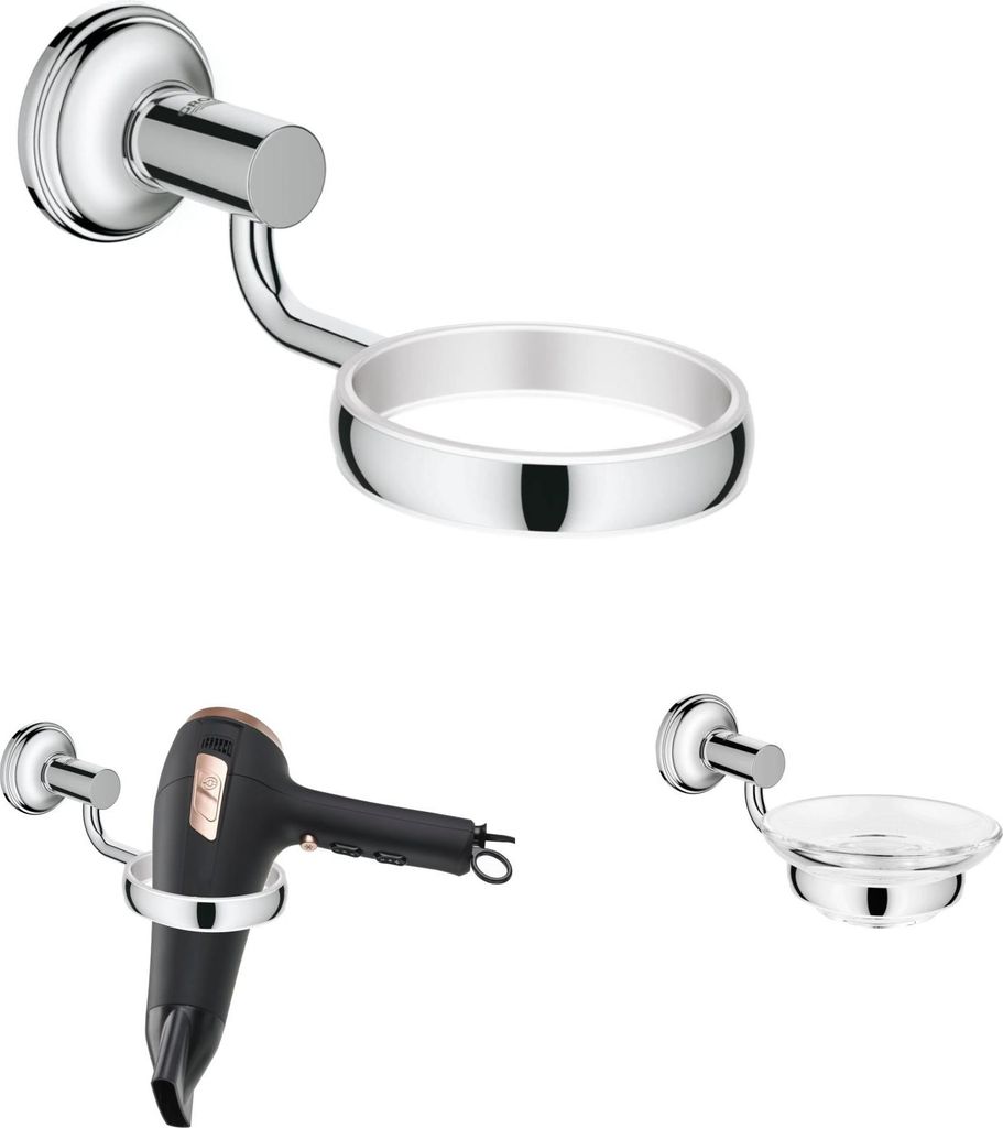 Grohe Essentials Chrom Halter für Seifenschale Haartrockner Produktbild 