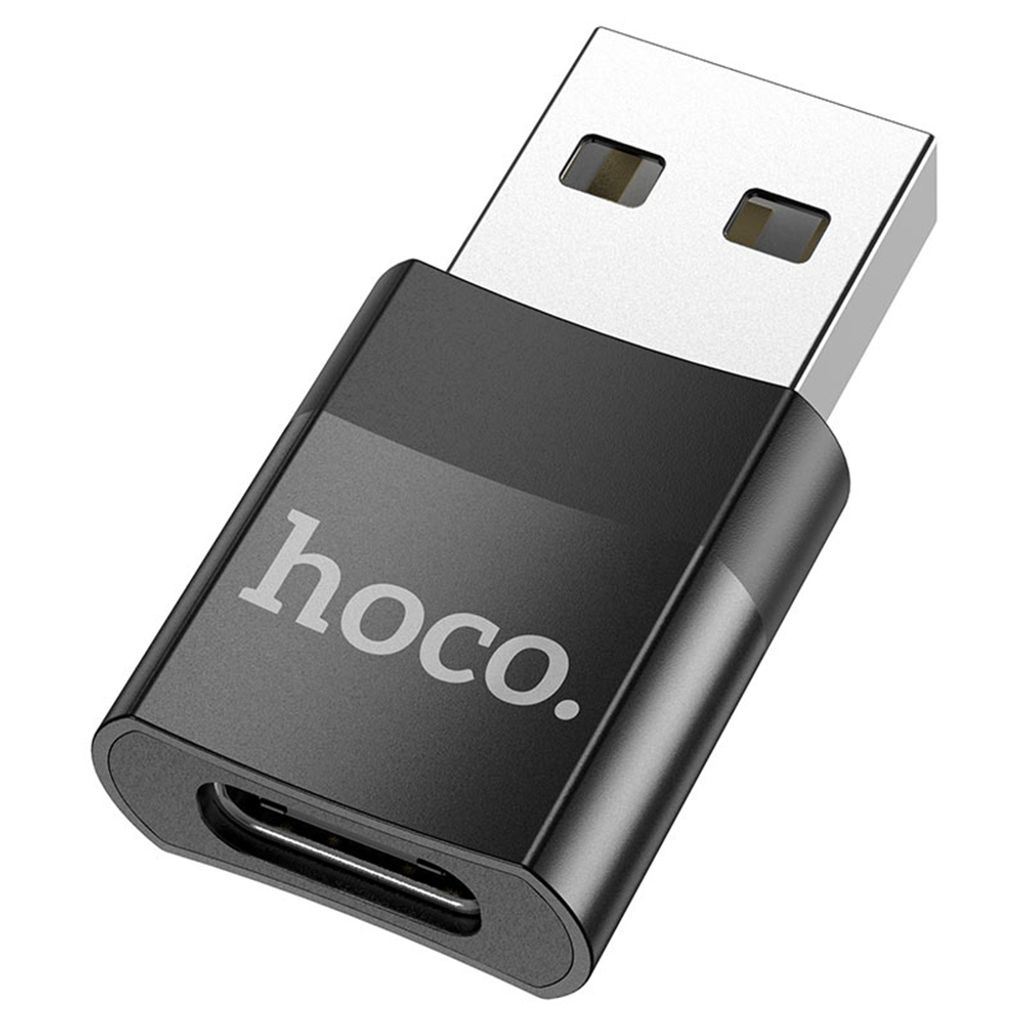 HOCO USB A (Stecker) auf Typ C (Buchse) OTG Adapter UA17 schwarz