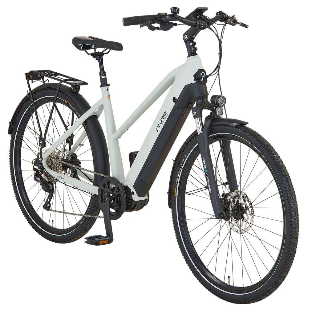 Prophete Entdecker 5.0 Damen Trekking E-Bike 28" – AEG 250W Mittelmotor, 220 km Reichweite, Shimano Deore 10-Gang, Hydraulische Scheibenbremsen, ...