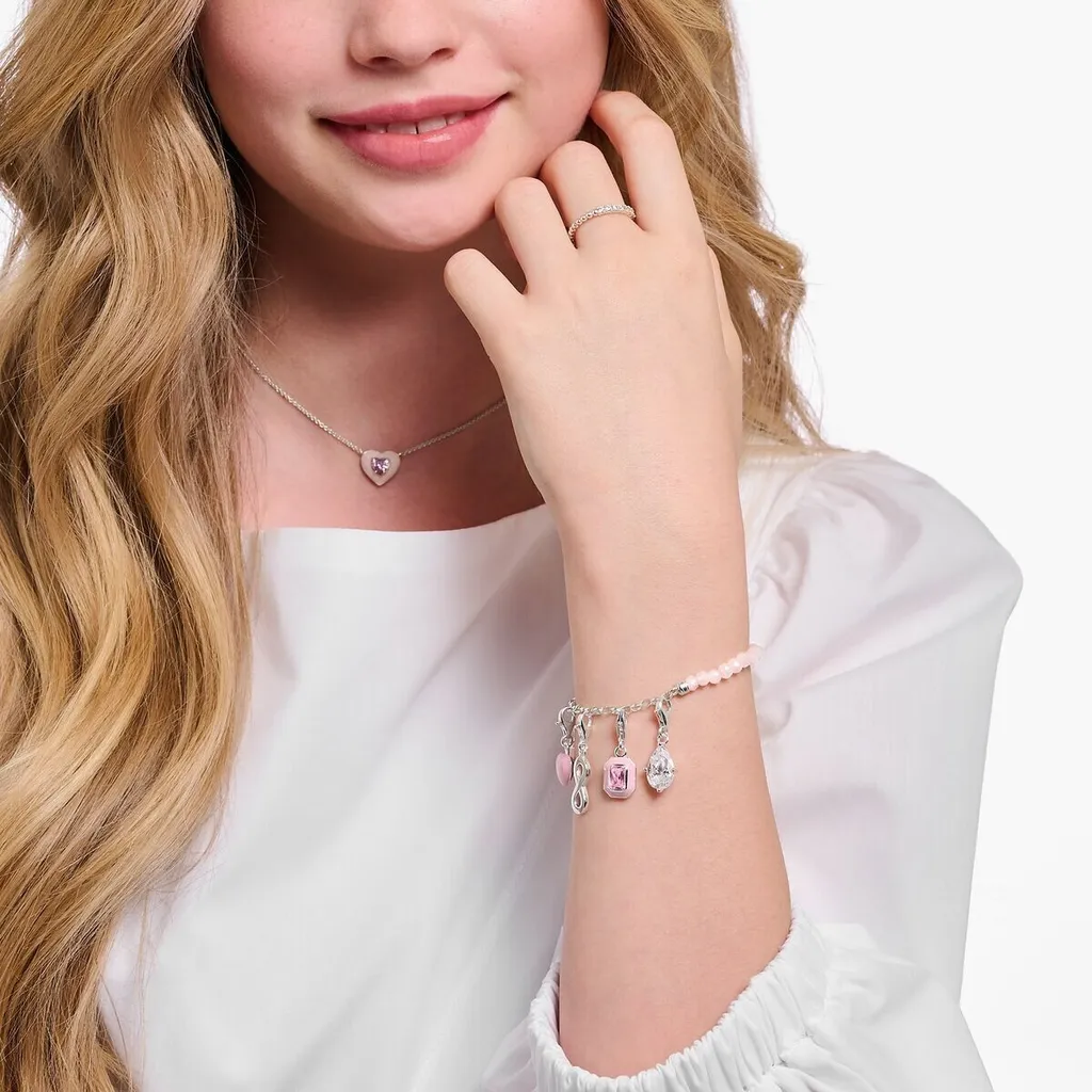 Bracciale MADI Oblo in argento 925 placcato oro rosa con pietre