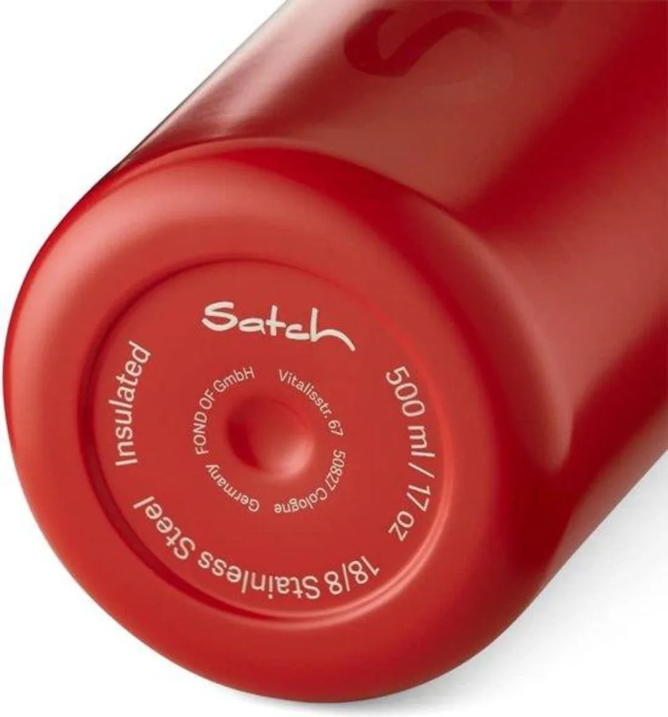 Bouteille en acier inoxydable rouge 0,5 l sans BPA haute qualité inox