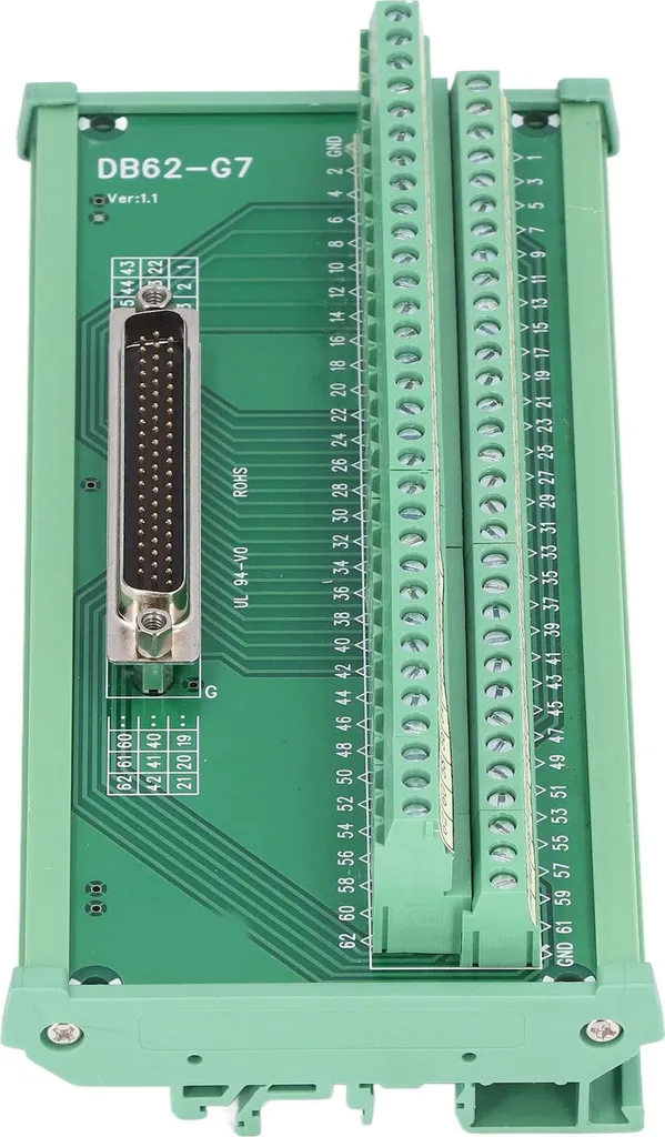Adaptateur DB62 pour Installation Rail DIN Module Interface 60V DC