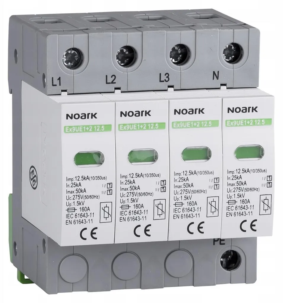 Parafoudre T1+T2 12,5kA 4P Noark Ex9UE Haute Performance 275V 103342